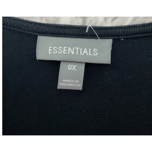 Essentials 0X Embroidered Neckline Top Layer Look - Picture 3 of 6